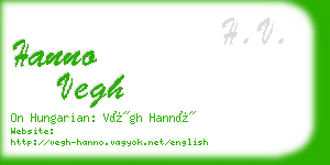 hanno vegh business card